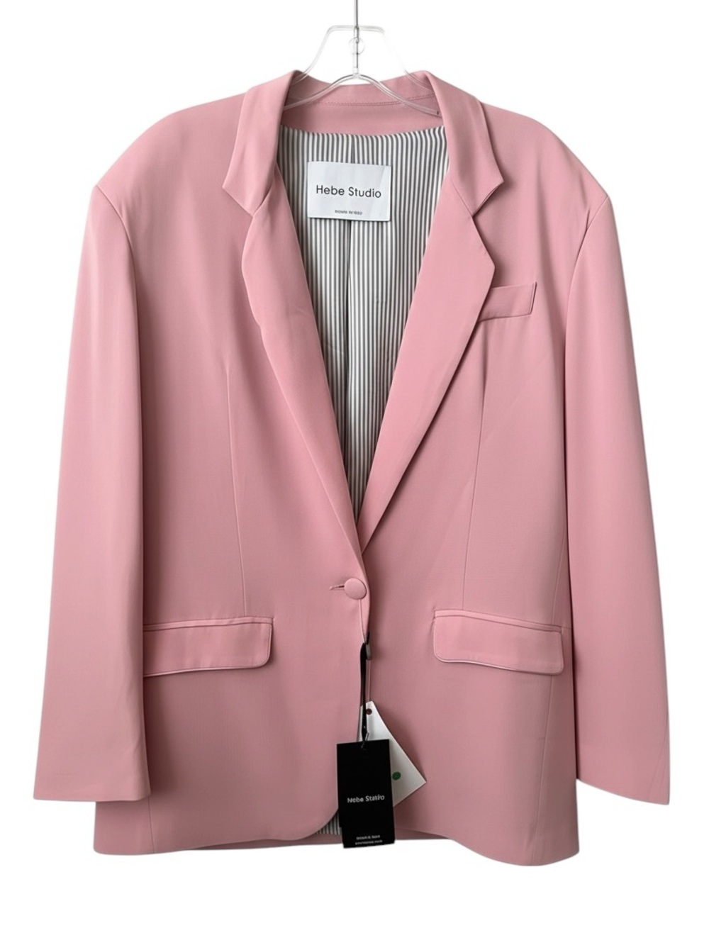 Hebe Studio Pink Silk Blend Blazer Made in Italy IT 42 US 6 NWT